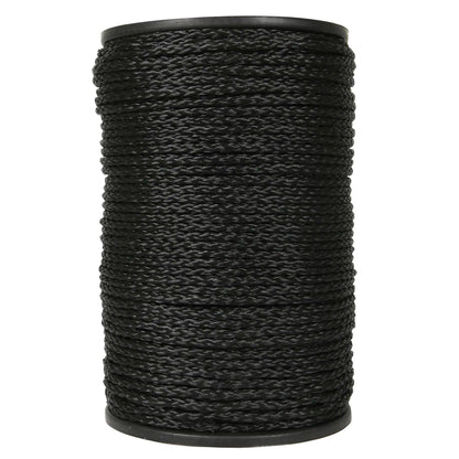 Polypropylene 1/4" Black Braid Rope - QC Supply - 
