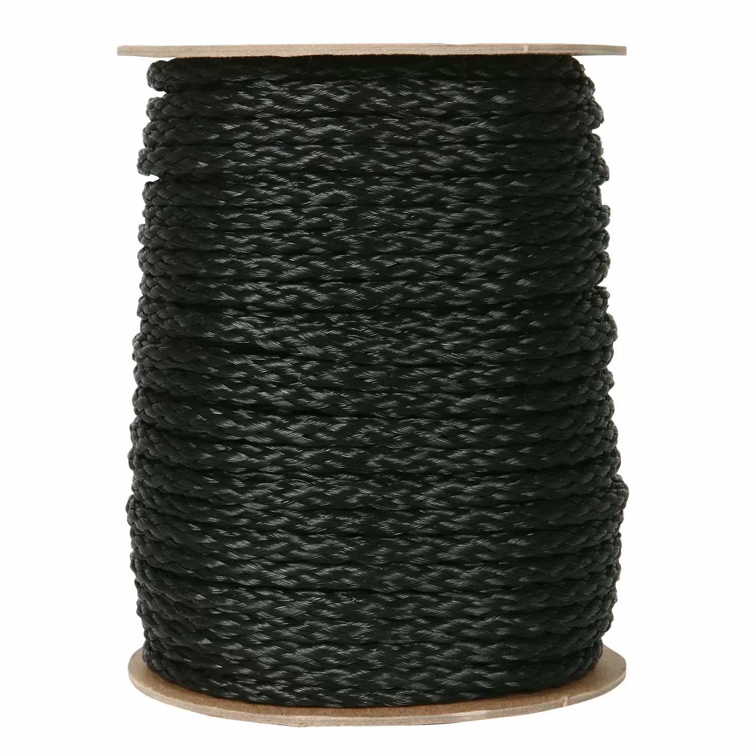 Polypropylene 1/4" Black Braid Rope - QC Supply - 