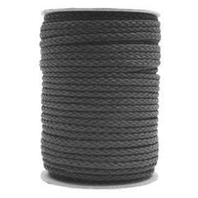 Polypropylene 3/8" Black Braid Rope - QC Supply - 