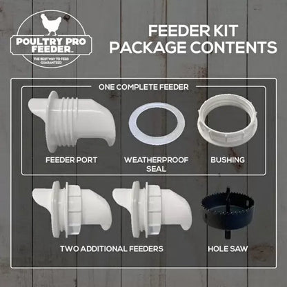 Poultry Pro Chicken Feeder Kit - 3 Pack - QC Supply - 