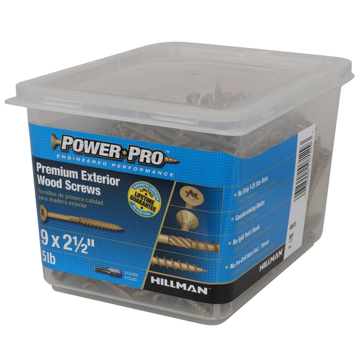Power Pro™ Premium Exterior Wood Screw 5 lb. Box - QC Supply - 