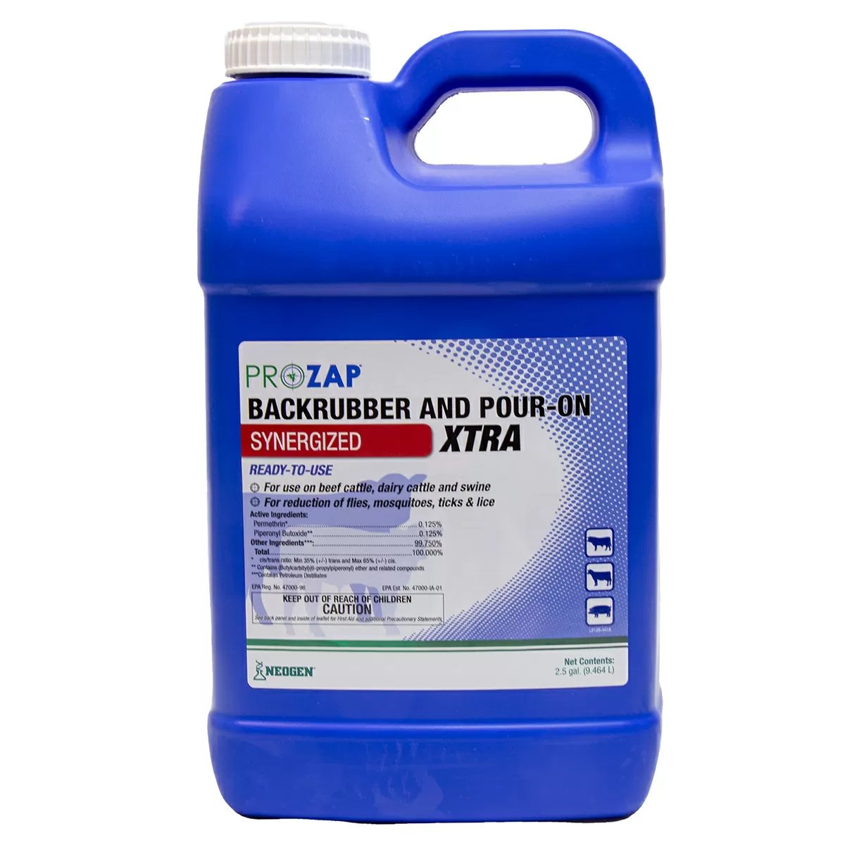 Prozap® Backrubber & Pour - On Xtra - 2.5 Gallon Jug - QC Supply - 