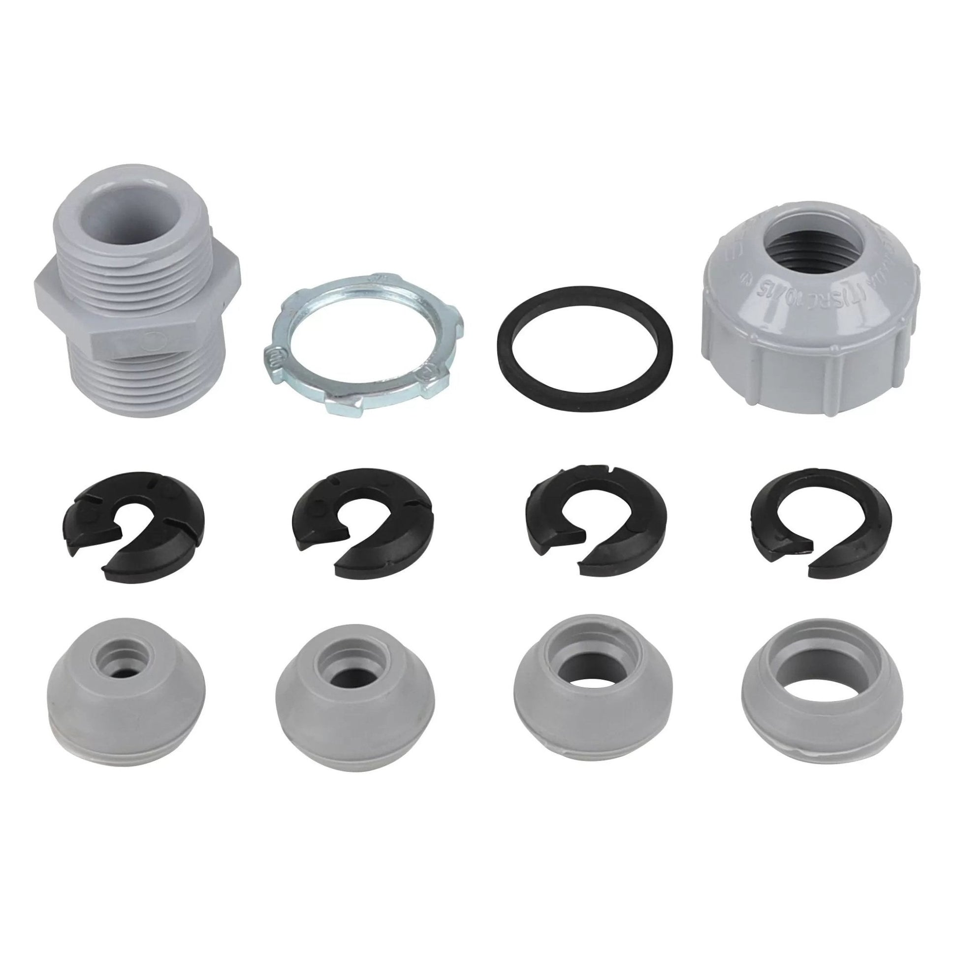PVC Threaded Strain Relief Connectors - QC Supply - 