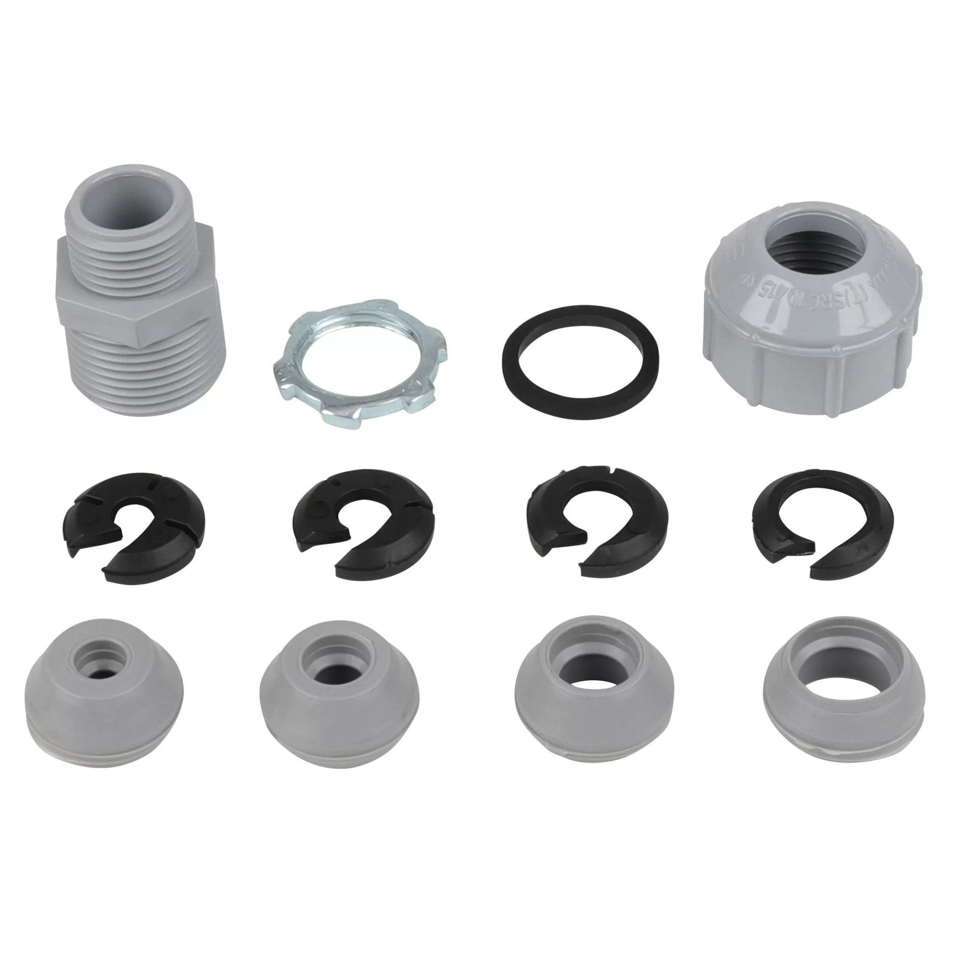 PVC Threaded Strain Relief Connectors - QC Supply - 