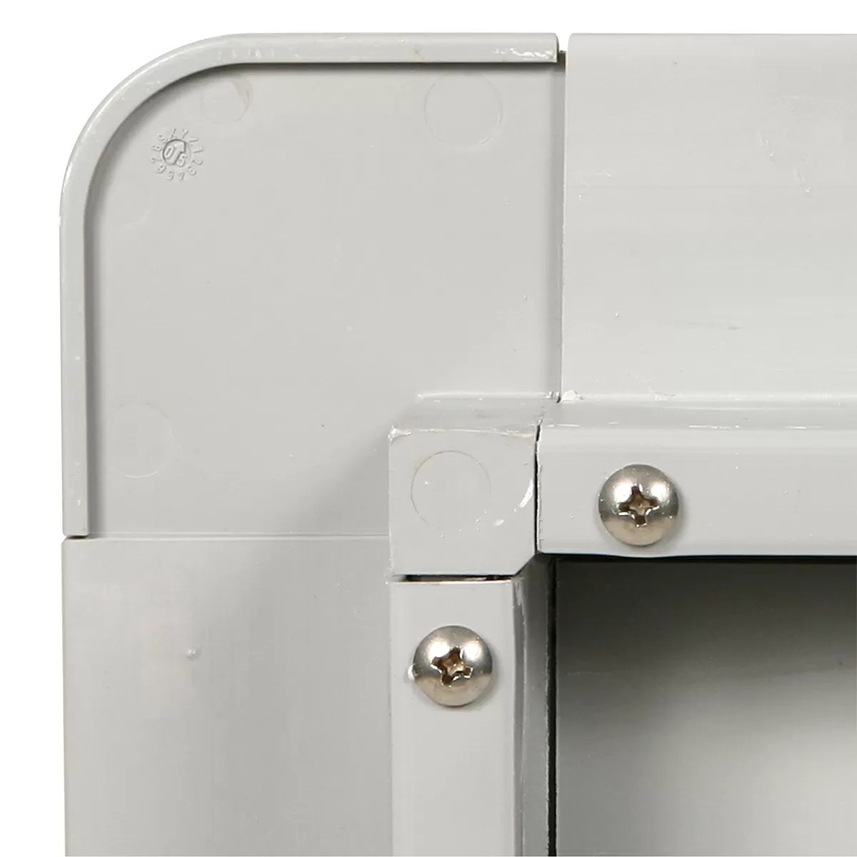 QC Supply Gray Poly Long Life Shutter w/ Expanded Flange - 14" - QC Supply - 