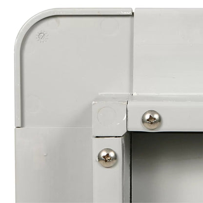QC Supply Gray Poly Long Life Shutter w/ Expanded Flange - 14" - QC Supply - 
