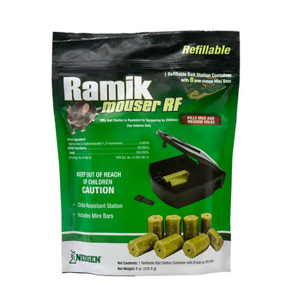 Ramik® Mouser Refillable Bait Station - 1 Station w/8 Mini Bait Bars - QC Supply - 