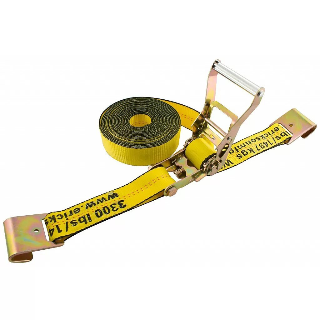 Ratchet Strap with Flat Hooks - QC Supply - 