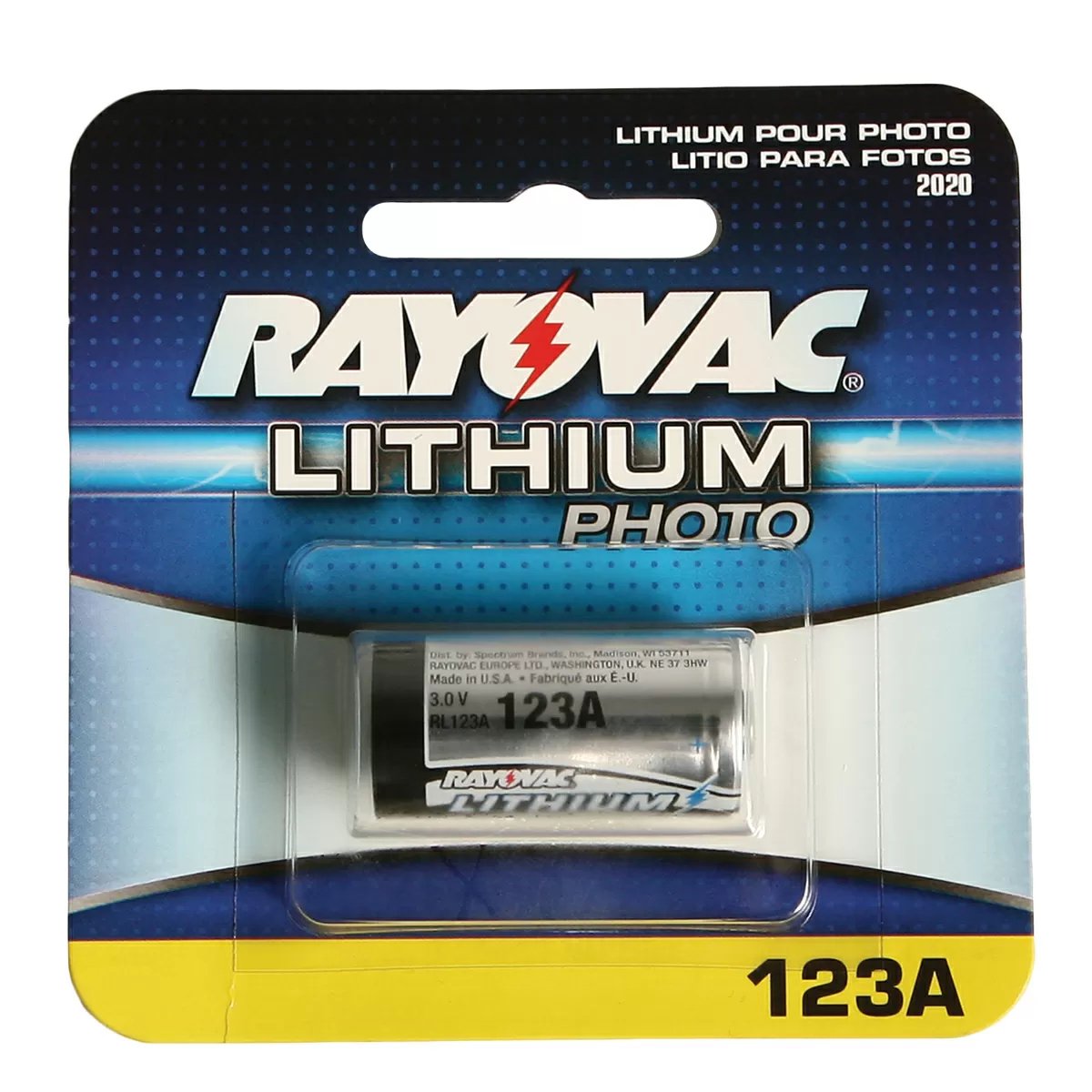 Rayovac® 123A 3 - Volt Lithium Photo Battery - 1/Pack - QC Supply - 