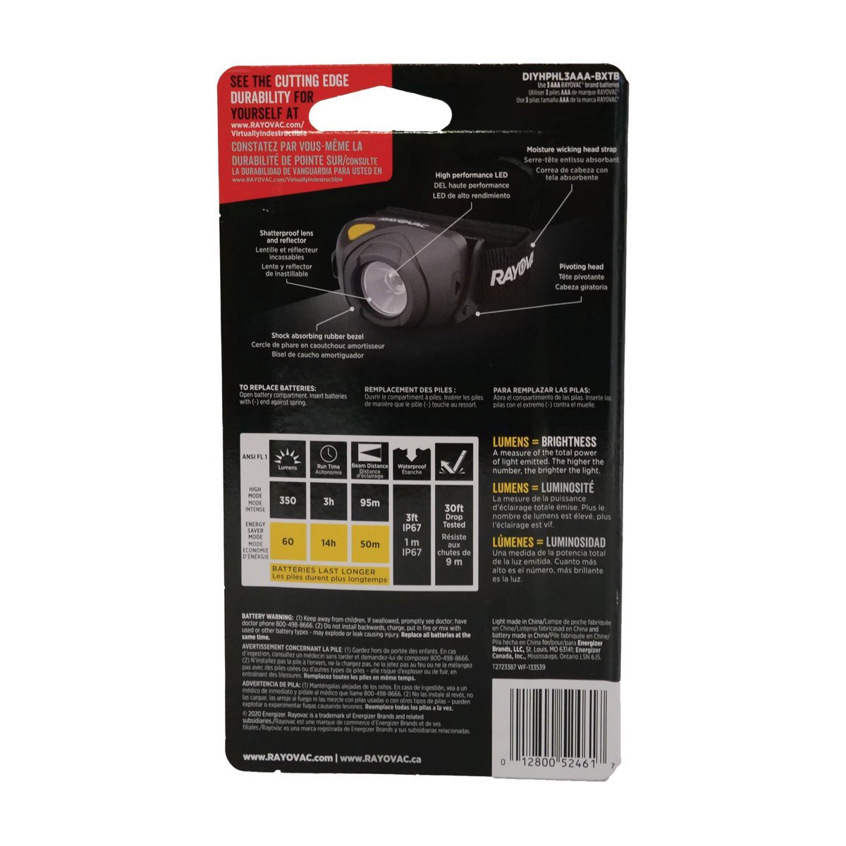 RAYOVAC® Virtually Indestructible LED Headlight - QC Supply - 