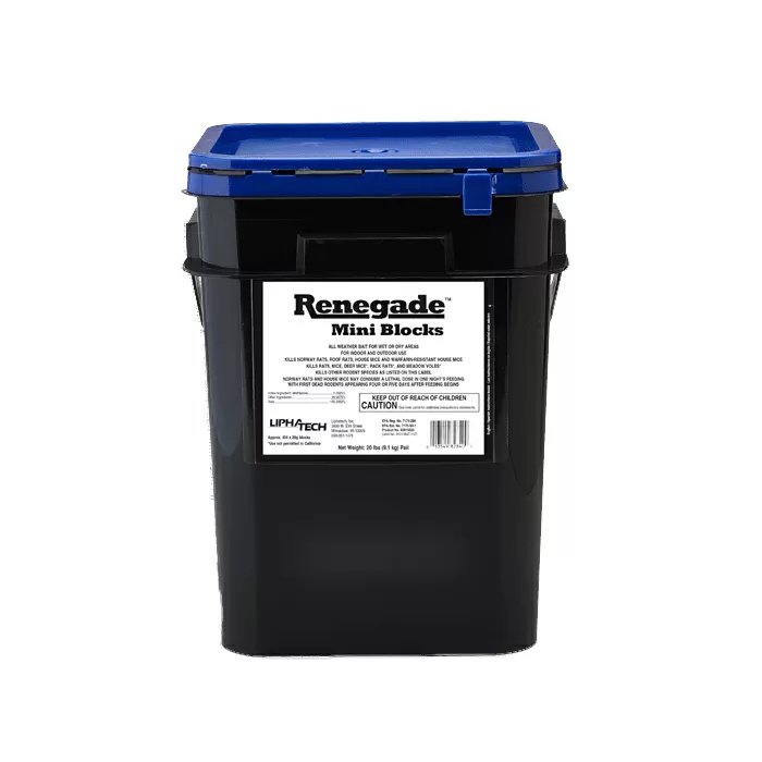 Renegade™ Mini Blocks - 20 lb Pail of 0.75 oz Blocks - QC Supply - 