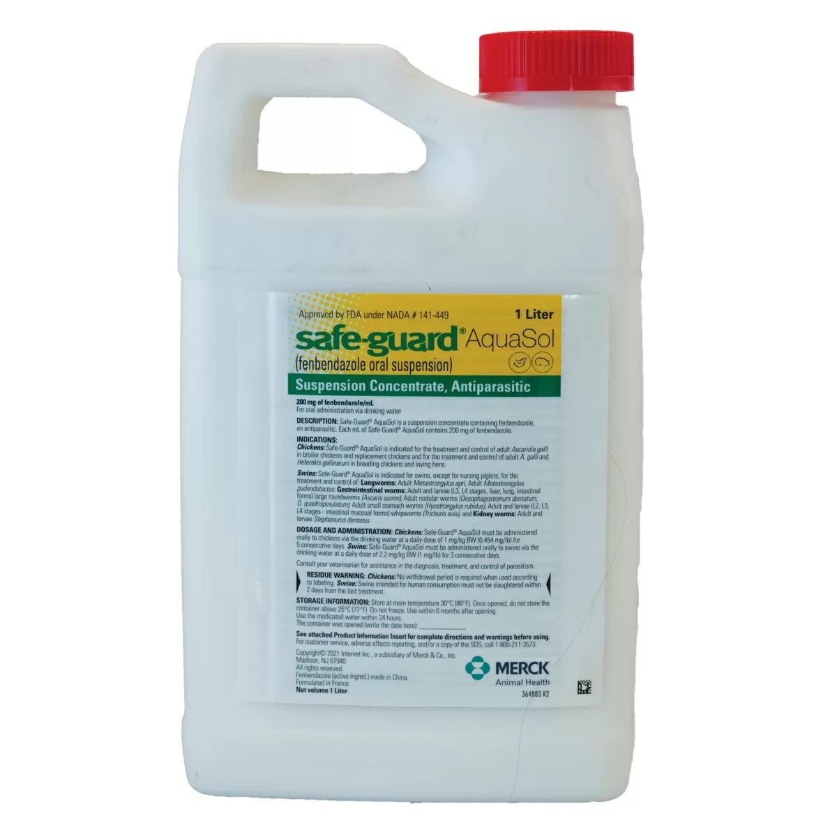 Safe - Guard Aquasol Dual Label for Swine & Poultry - QC Supply - 
