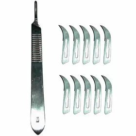 Scalpel Handle and #12 Hook Blade Kit - QC Supply - 