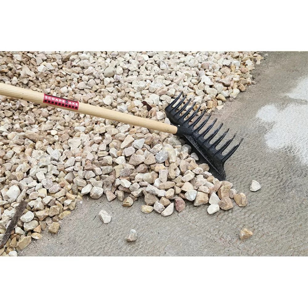 ScrapeRake With 60" Handle - Black Head - QC Supply - 