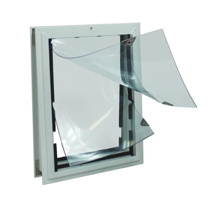 Security Boss Standard Dual Flap Door Mount Pet Door - Large (13" x 20") - QC Supply - 