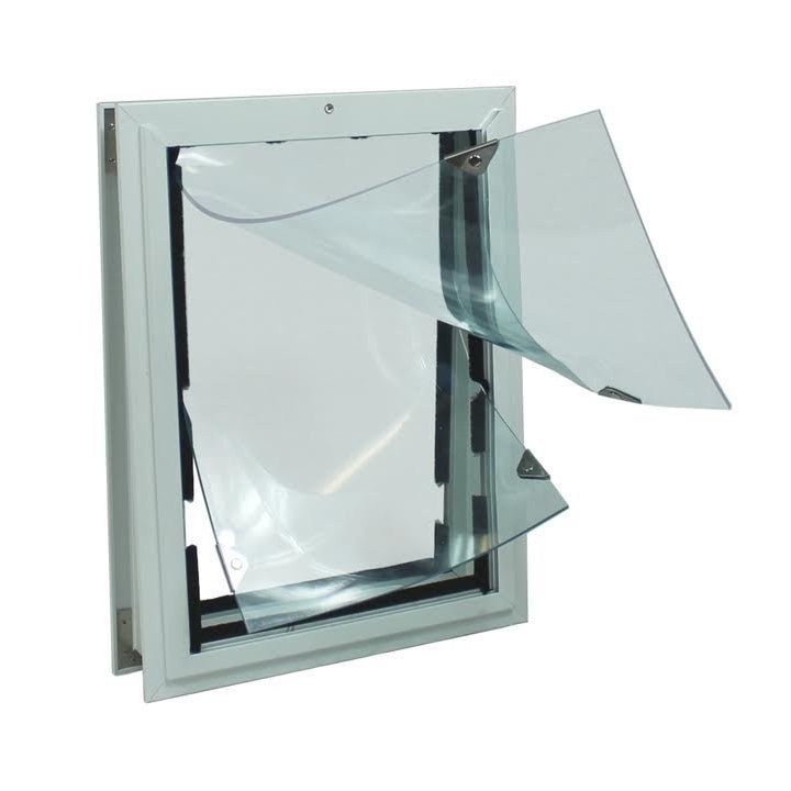 Security Boss Standard Dual Flap Door Mount Pet Door - Mammoth (15" x 24") - QC Supply - 