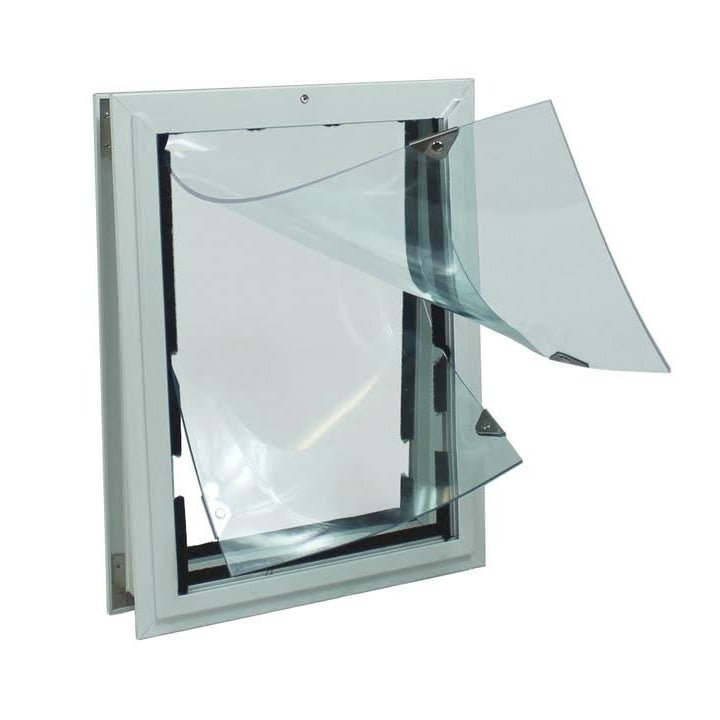 Security Boss Standard Dual Flap Door Mount Pet Door - Medium (10.5" x 15") - QC Supply - 