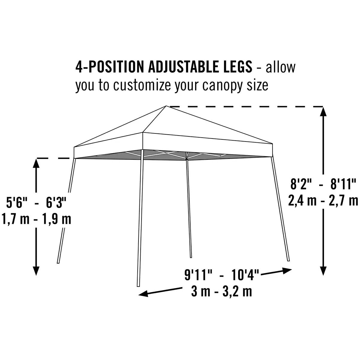 ShelterLogic® HD Series Slant Leg Pop - Up Canopy - 10' x 10' - QC Supply - 