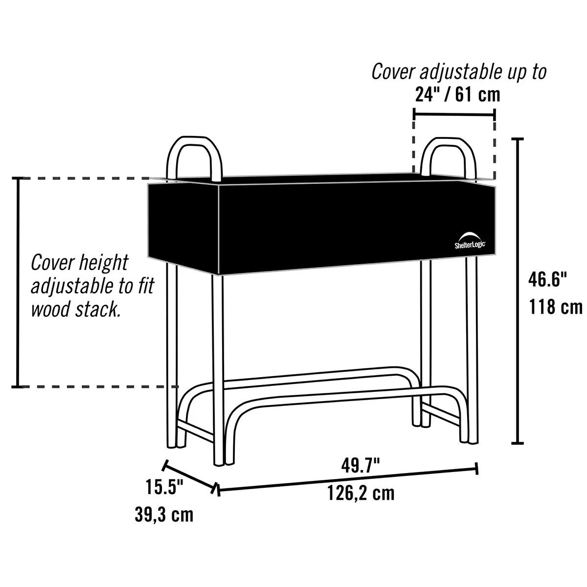 ShelterLogic® Heavy - Duty Firewood Rack - QC Supply - 