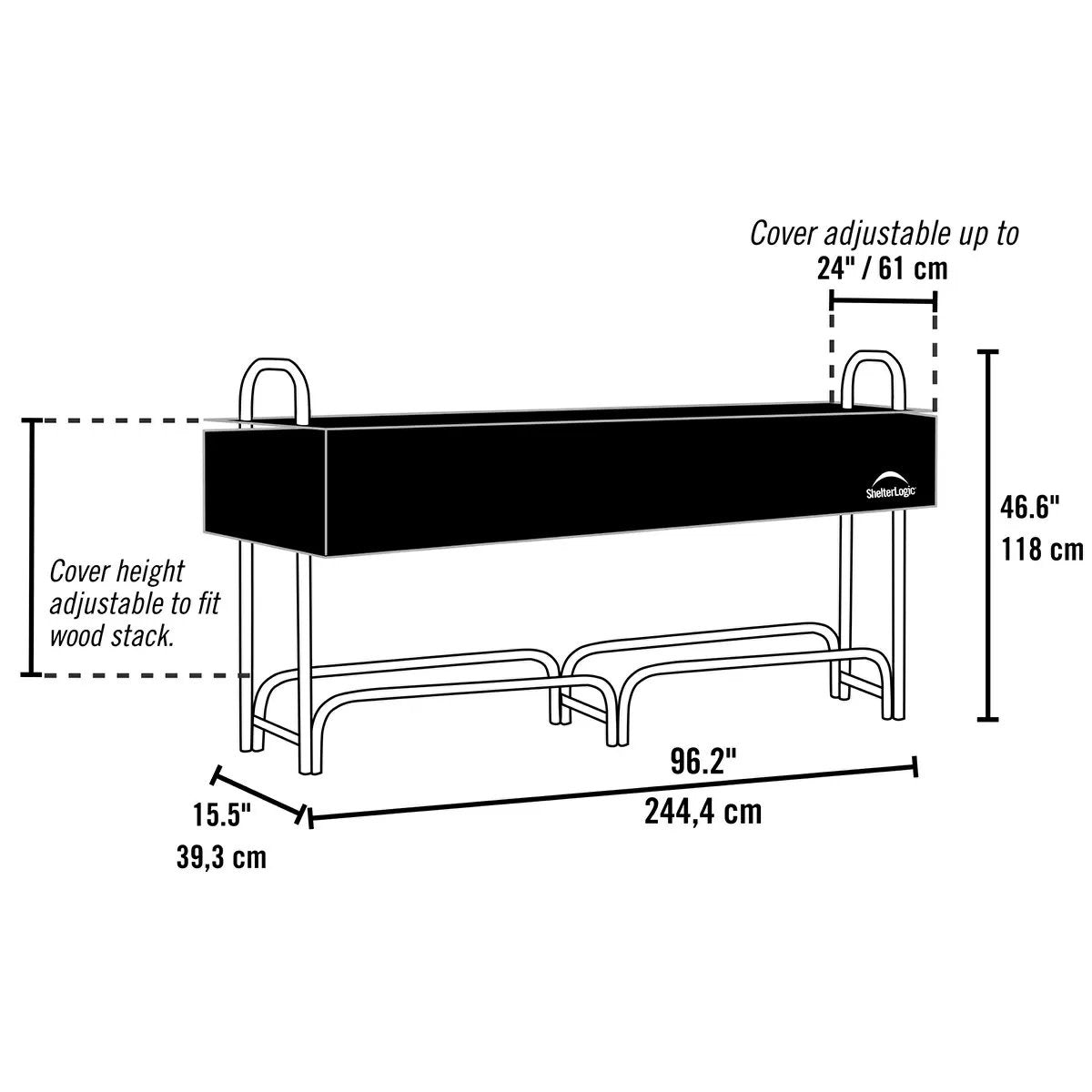 ShelterLogic® Heavy - Duty Firewood Rack - QC Supply - 