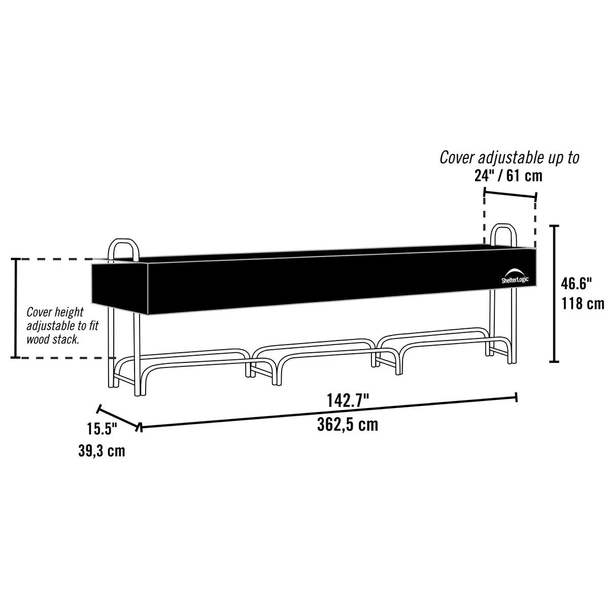 ShelterLogic® Heavy - Duty Firewood Rack - QC Supply - 