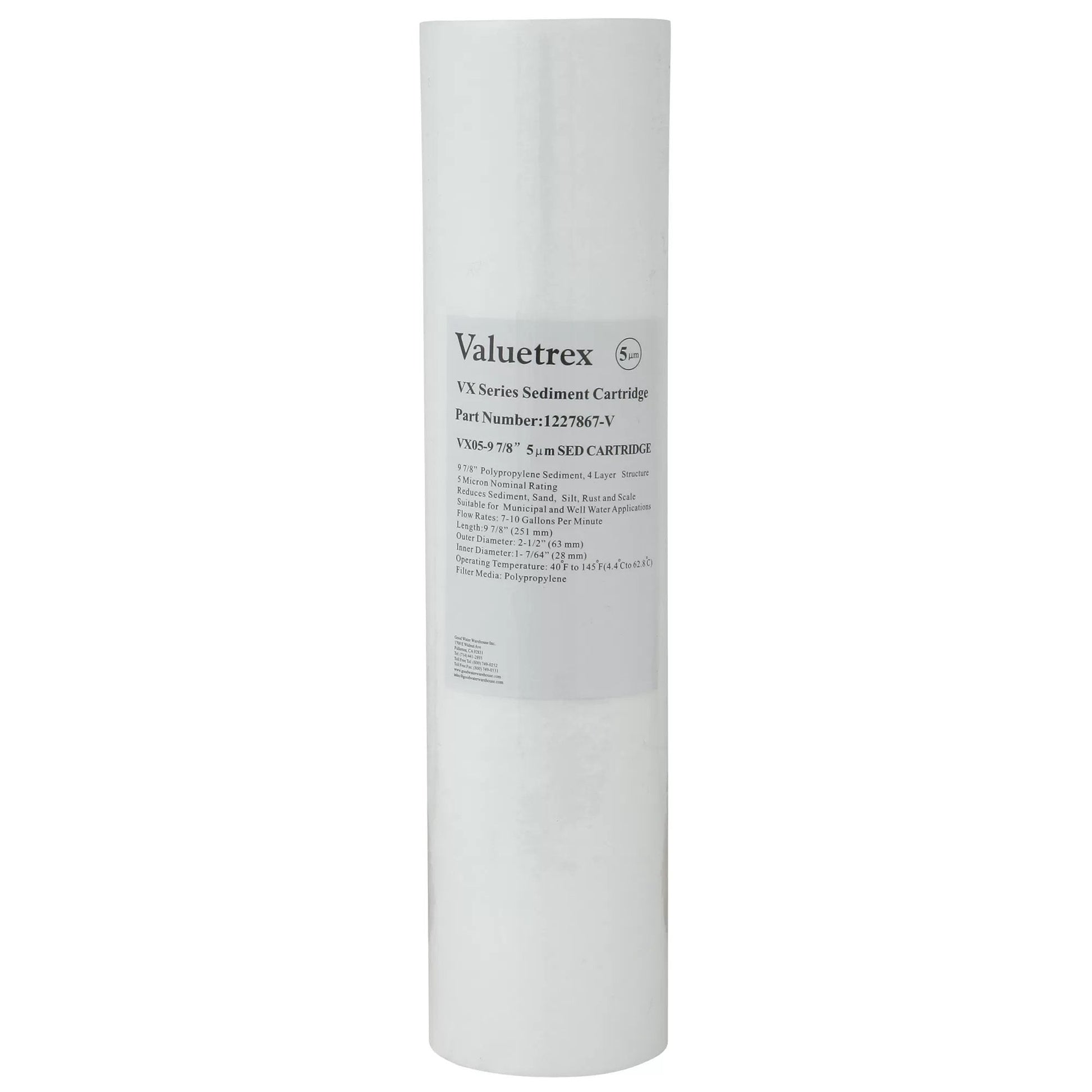 Spun Wound Poly Filter (5 Micron) for 10" Standard Housing - QC Supply - 