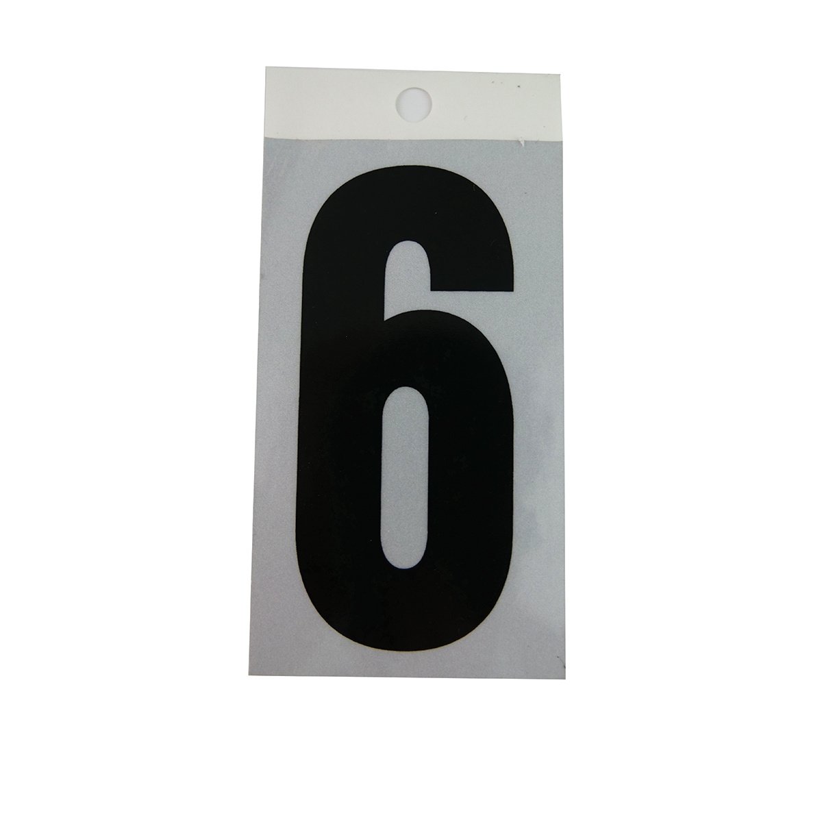 Square Cut Self Adhesive 3" Number - #6 - QC Supply - 
