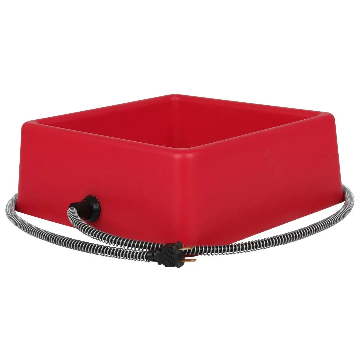 Square Heated Pet Bowl - 1 - 1/4 Gallon - QC Supply - 