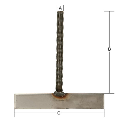 Stainless Steel 5/32" x 1" TBolt ONLY - QC Supply - 