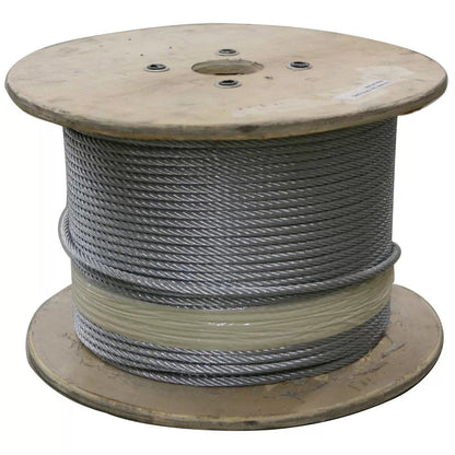 Stainless Steel Cable By THE ROLL 1,000 ft 7 x 19 - QC Supply - 
