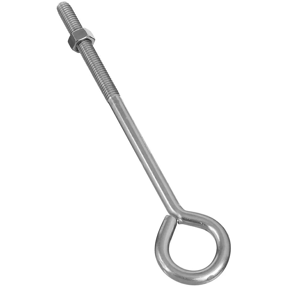 Stainless Steel Eye Bolt With Nut - 3/8" x 8" - QC Supply - 