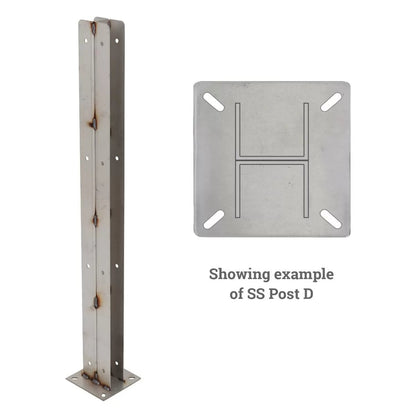 Stainless Steel Post - 1 1/2" - QC Supply - 