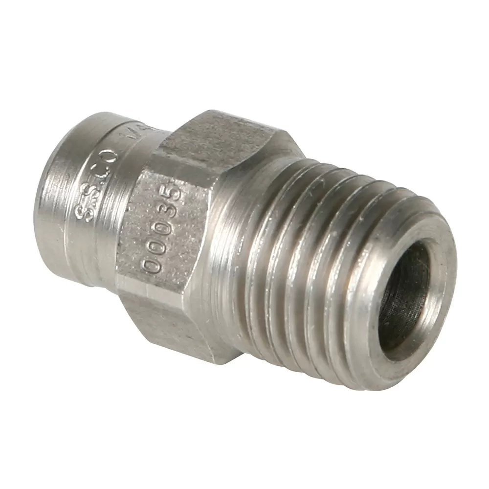 Stainless Steel Power Wash Spray Nozzles - 3.5 x 0 Degree - QC Supply - 