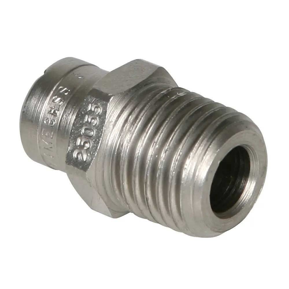 Stainless Steel Power Wash Spray Nozzles - 5.5 x 25 Degree - QC Supply - 