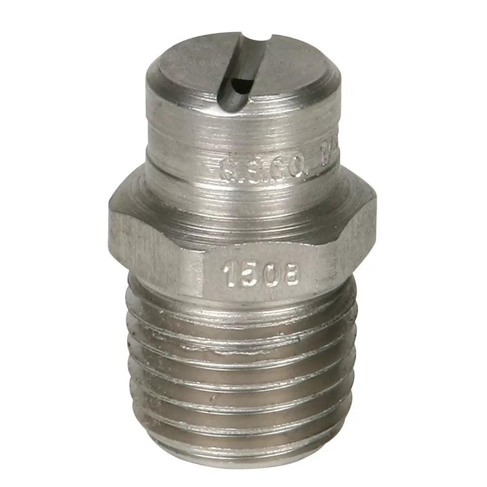 Stainless Steel Power Wash Spray Nozzles - 8 x 15 Degree - QC Supply - 