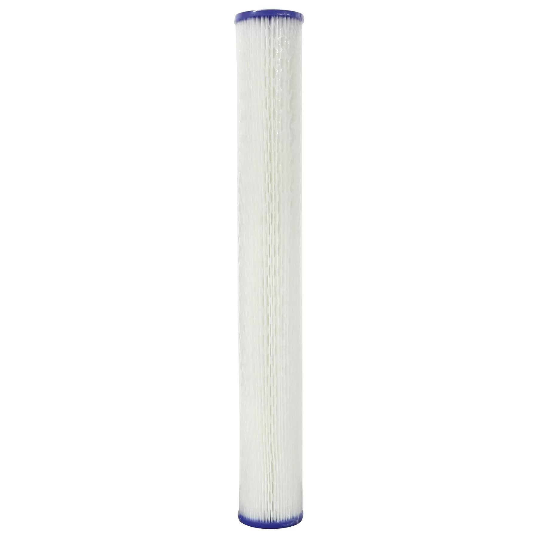 Standard 20" Blue Housing Pleated Polyester Filter - 30 Micron - QC Supply - 