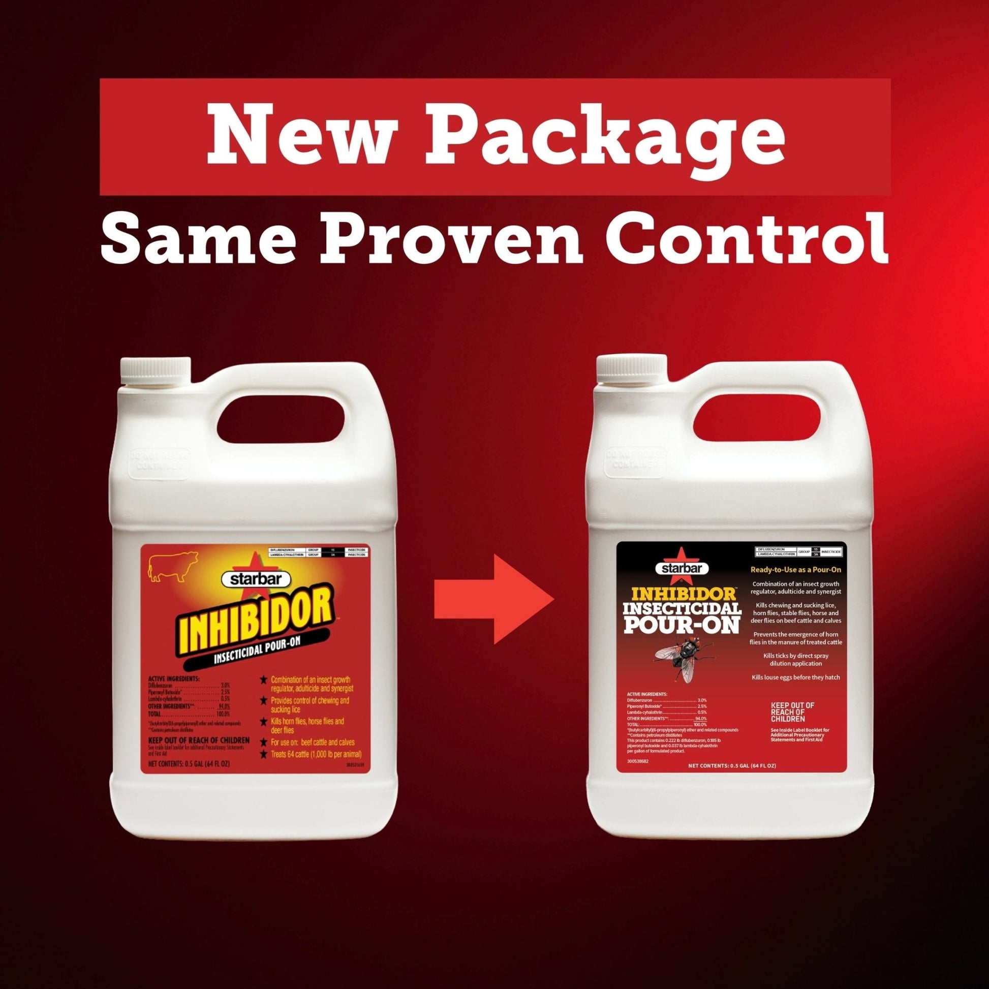 Starbar Inhibidor Insecticidal Pour-On - 64 oz - QC Supply -