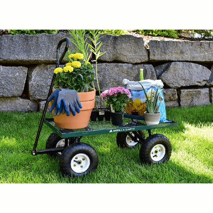 Steel Utility Cart - 400 LBS, Green - QC Supply - 