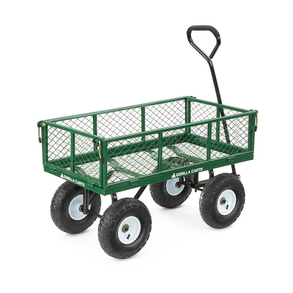 Steel Utility Cart - 400 LBS, Green - QC Supply - 