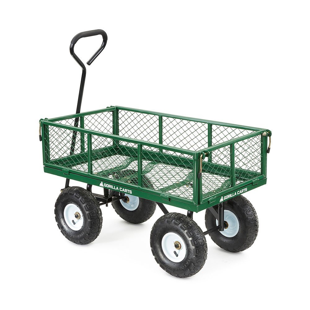 Steel Utility Cart - 400 LBS, Green - QC Supply - 