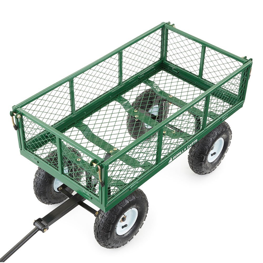 Steel Utility Cart - 400 LBS, Green - QC Supply - 