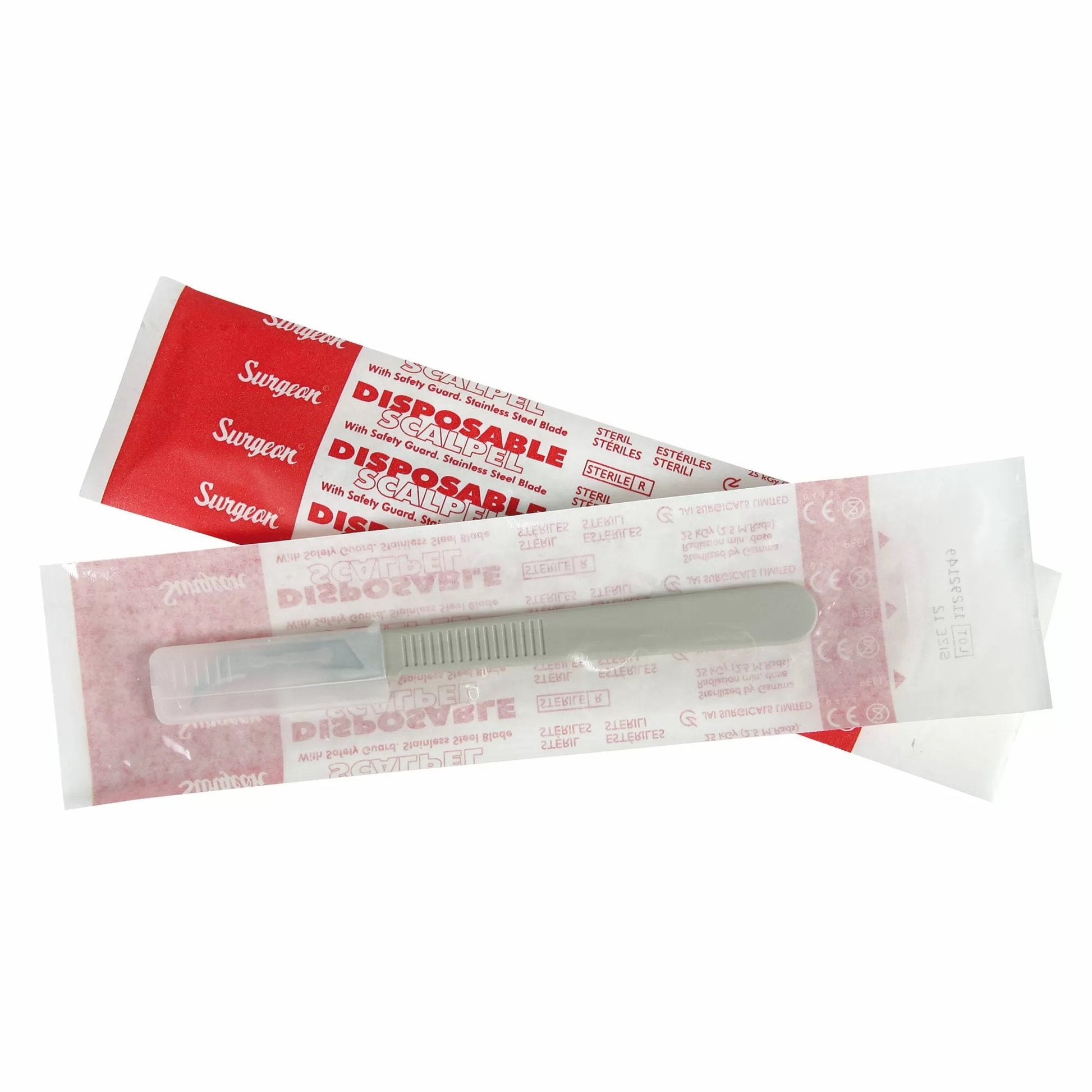 Sterile Disposable Scalpel - #12 Hook Blade Kit - 10/Box - QC Supply - 