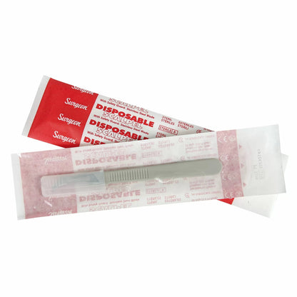 Sterile Disposable Scalpel - #12 Hook Blade Kit - 10/Box - QC Supply - 