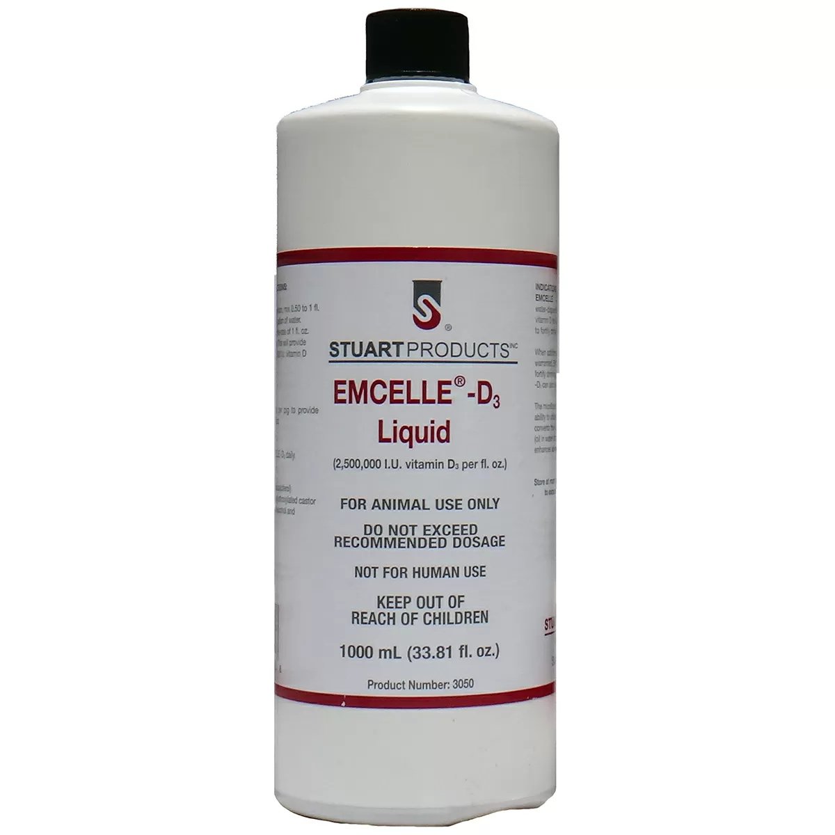Stuart Products Emcelle® Vitamin D3 Liquid - 1 Liter - QC Supply - 