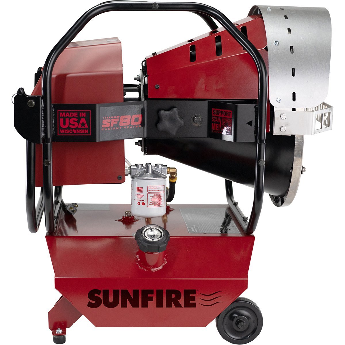 Sunfire SF80 Indoor/Outdoor Portable Radiant Diesel/Kerosene Heater - 80,000 BTU - QC Supply - 