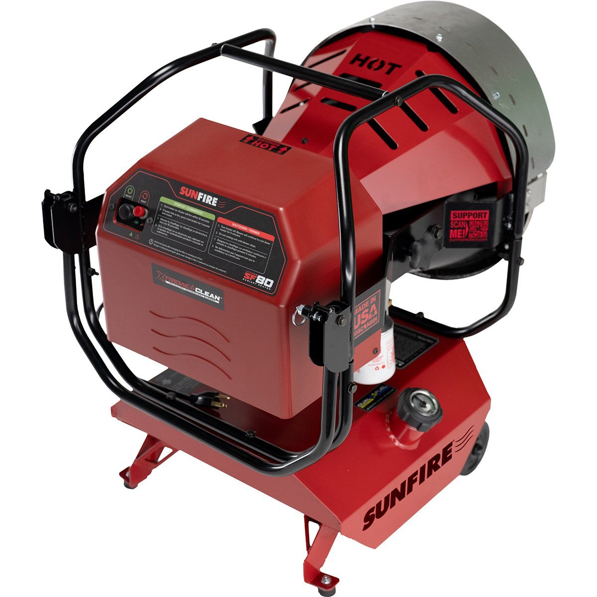 Sunfire SF80 Indoor/Outdoor Portable Radiant Diesel/Kerosene Heater - 80,000 BTU - QC Supply - 