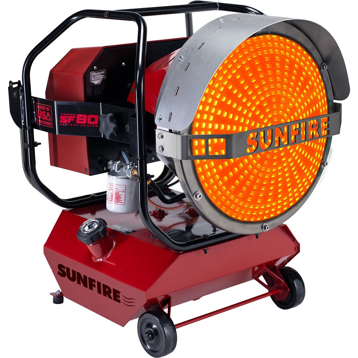 Sunfire SF80 Indoor/Outdoor Portable Radiant Diesel/Kerosene Heater - 80,000 BTU - QC Supply - 