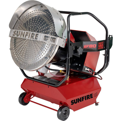 Sunfire SF80 Indoor/Outdoor Portable Radiant Diesel/Kerosene Heater - 80,000 BTU - QC Supply - 