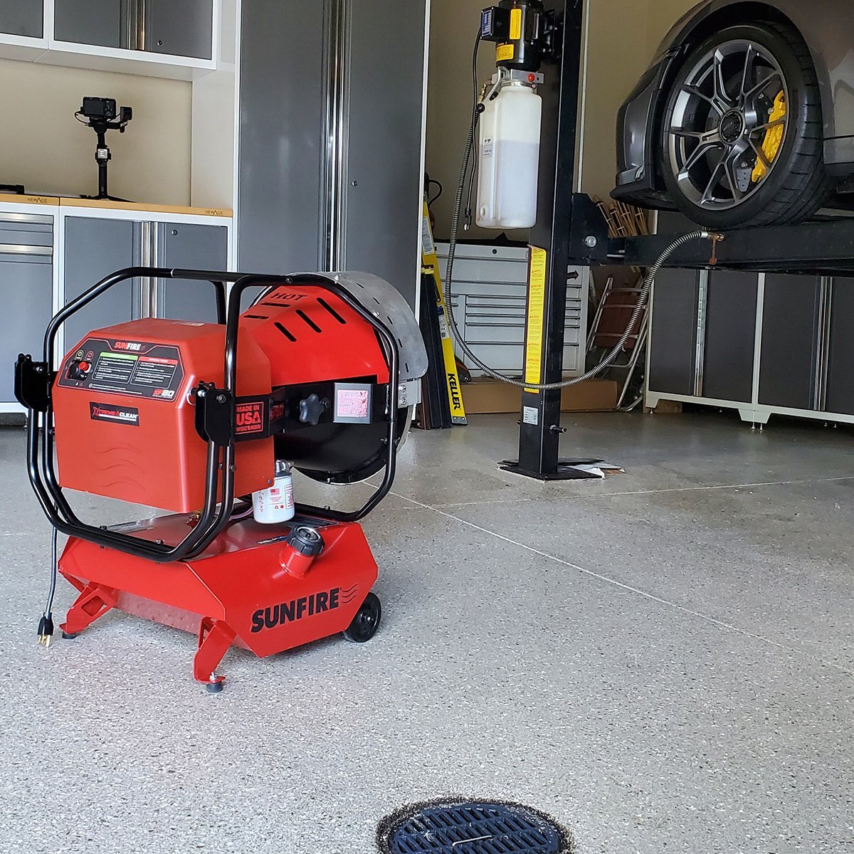 Sunfire SF80 Indoor/Outdoor Portable Radiant Diesel/Kerosene Heater - 80,000 BTU - QC Supply - 