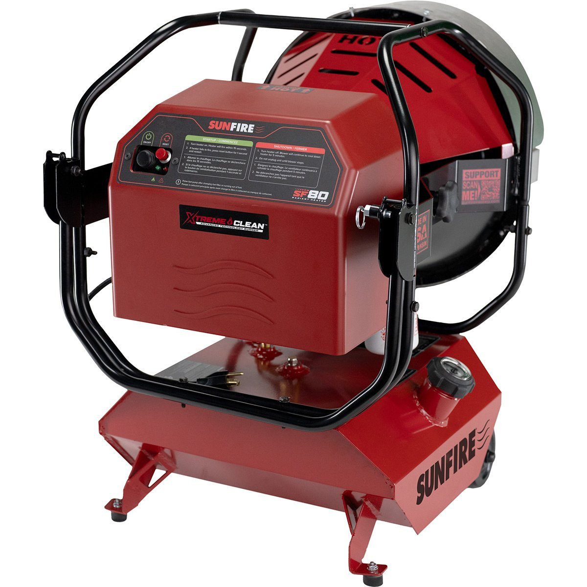 Sunfire SF80 Indoor/Outdoor Portable Radiant Diesel/Kerosene Heater - 80,000 BTU - QC Supply - 